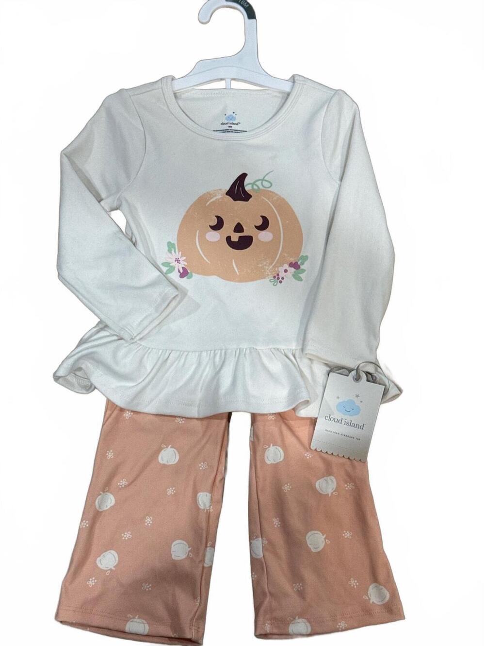 Cloud Island Baby Girls 2-Piece Pumpkin Outfit Set 18M NWT Fall Thanksgiving